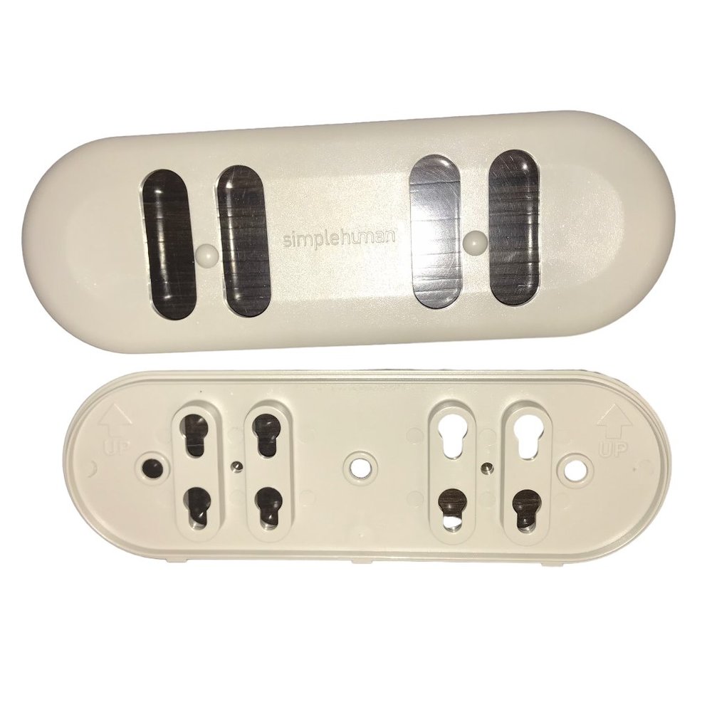 SIMPLE HUMAN Gray Plastic Wall Plate Bathroom Wall-Mount Face Plate